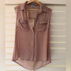 Naked Zebra Sleeveless Sheer Blouse